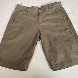 Mavi Mike Shorts Men's 33 Khaki Flat Front Stretch Casual Chino Shorts